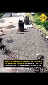 Jalan Ambles di Desa Wiru Bringin Semakin Parah, Pemprov Jateng Siapkan Perbaikan Permanen